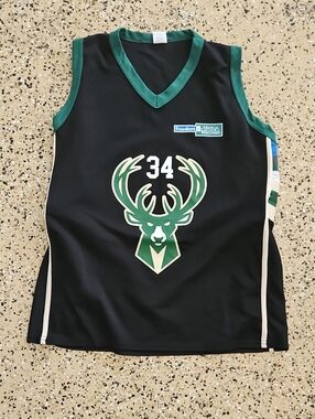 Mens Basketball Jersey Tank Top - Black & Green